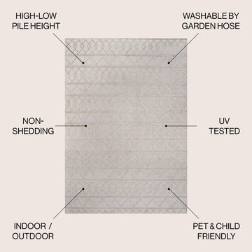 Aylan High-low Pile Knotted Trellis Geometric Indoor/outdoor Area Rug